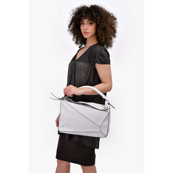 Loewe 2015 White Calfskin Large Puzzle Bag - Picture 3 of 3